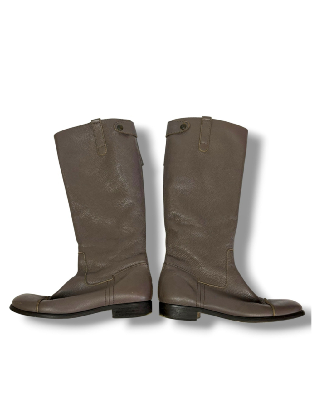 J Crew Taupe Leather Knee-High Field Riding Equestrian Boots Women’s 7.5 - Picture 3 of 11
